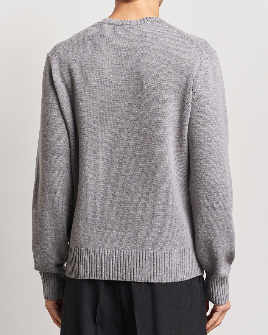 Uomini | Maglieria | Lacoste | Carded Wool Crew Neck Silver Chine