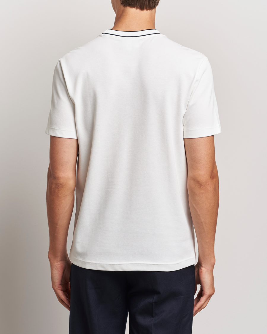Uomini | T-shirt | Lacoste | Contrast Rib Piqué T-Shirt Flour