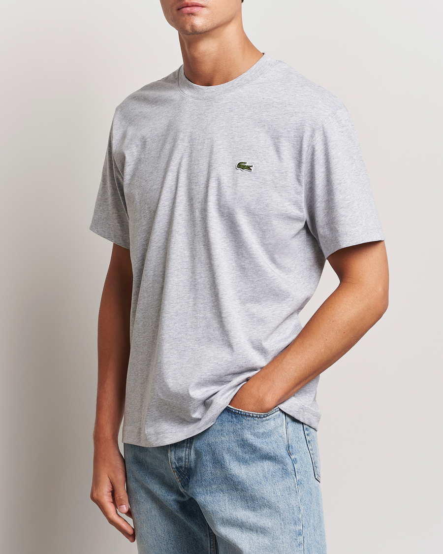Uomini | T-shirt | Lacoste | Crew Neck T-Shirt Silver Chine