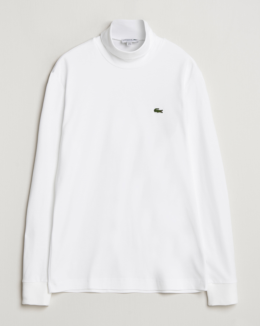 Uomini | Maglieria | Lacoste | Interlock Cotton Rollneck White