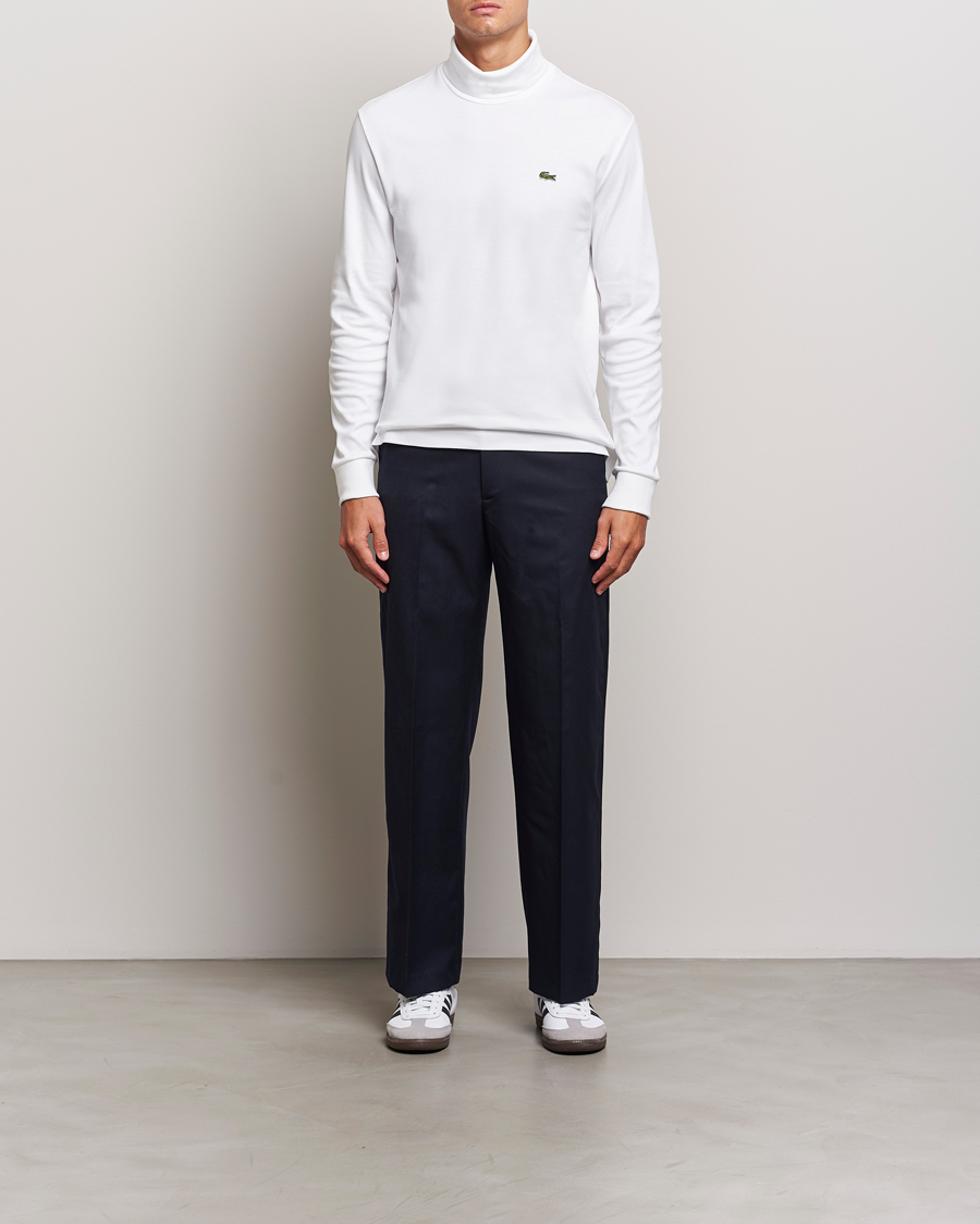 Uomini | Maglieria | Lacoste | Interlock Cotton Rollneck White
