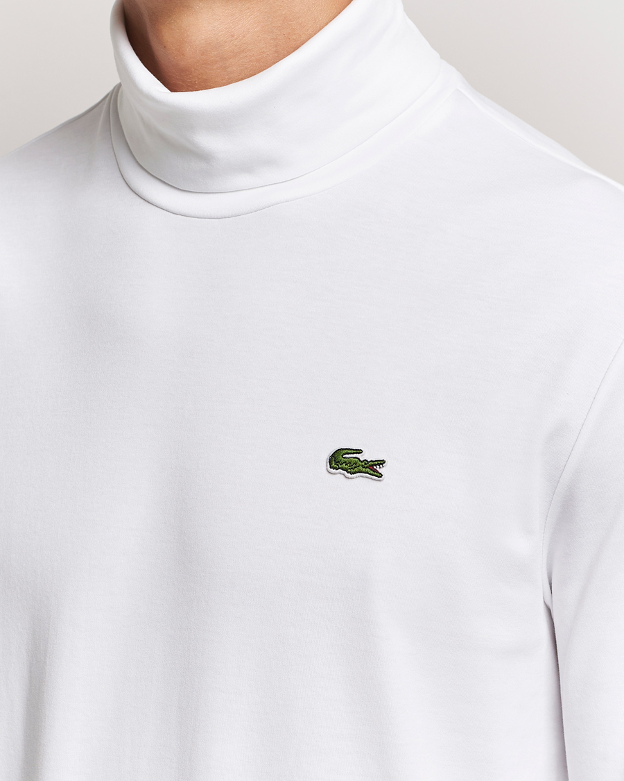 Uomini | Maglieria | Lacoste | Interlock Cotton Rollneck White