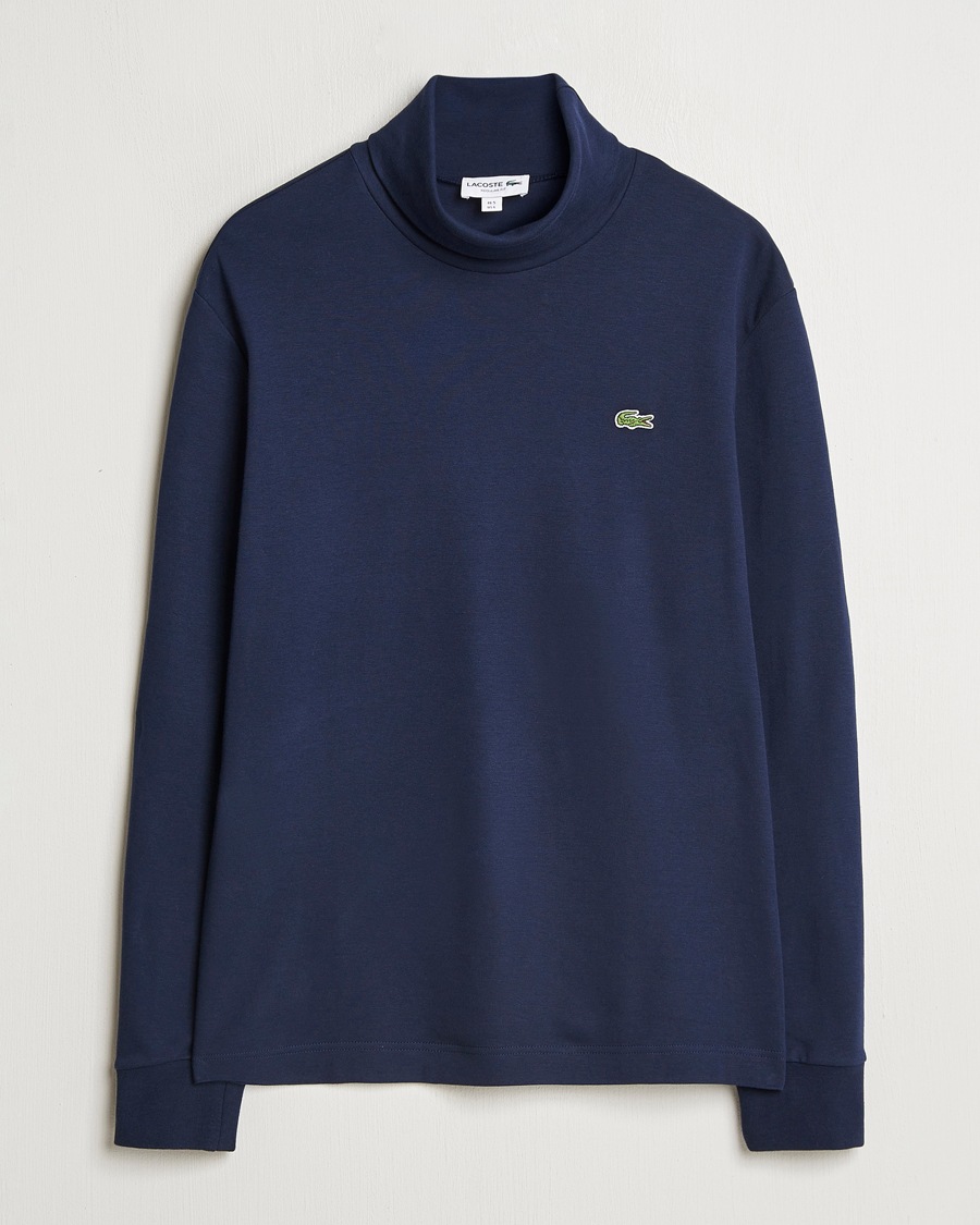 Uomini | Maglieria | Lacoste | Interlock Cotton Rollneck Navy