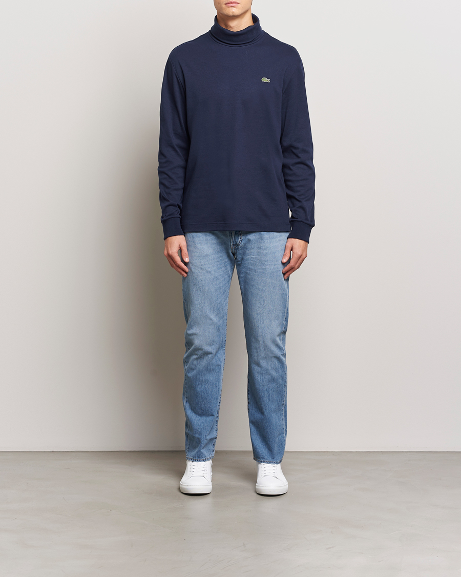Uomini | Maglieria | Lacoste | Interlock Cotton Rollneck Navy