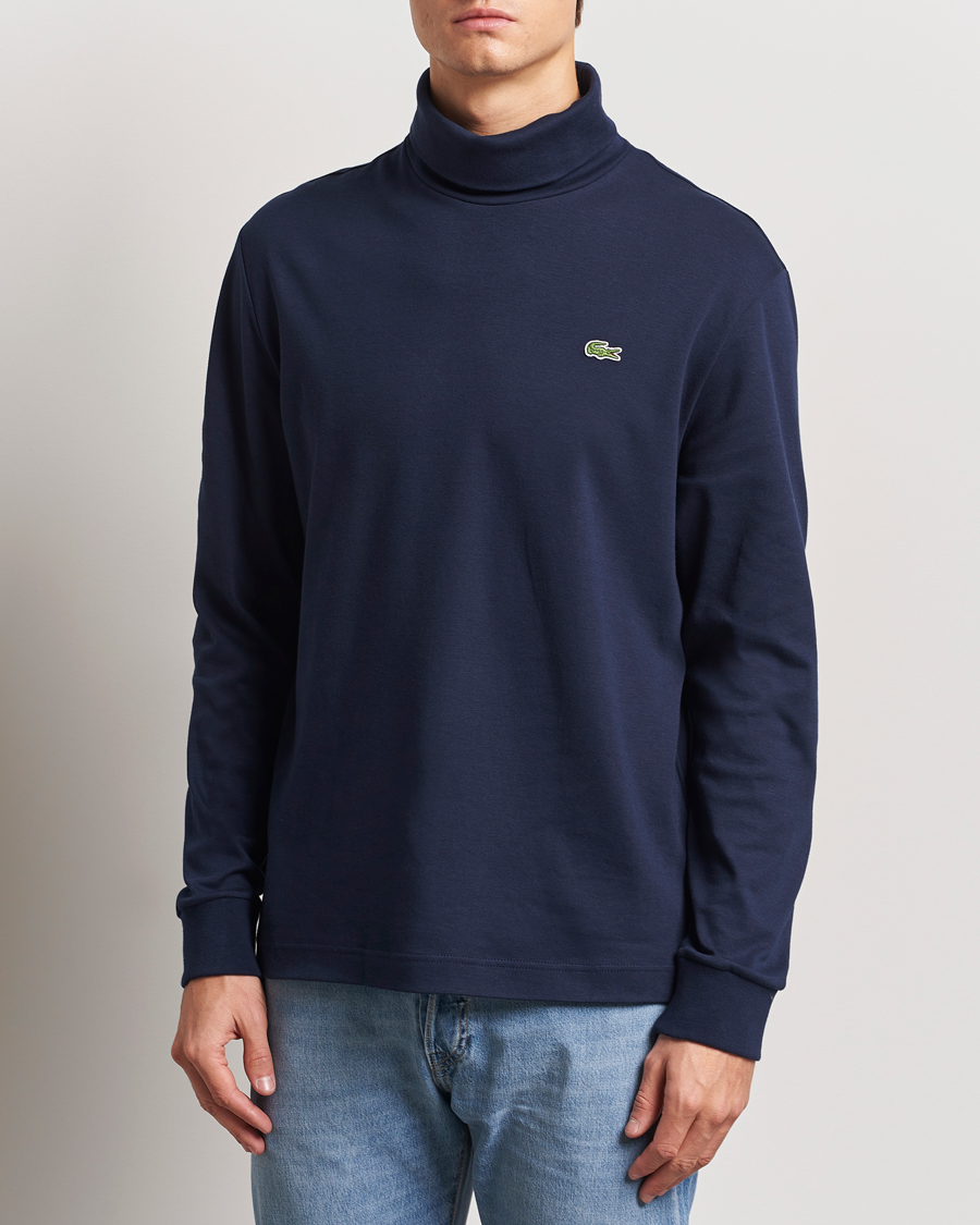 Uomini | Maglieria | Lacoste | Interlock Cotton Rollneck Navy