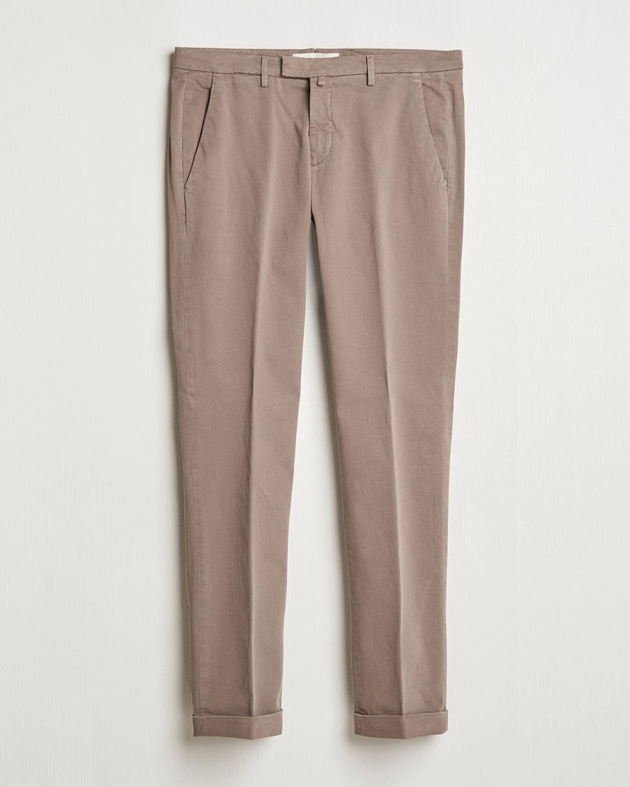 Uomini | Pantaloni | Briglia 1949 | Slim Fit Cotton Stretch Chino Taupe