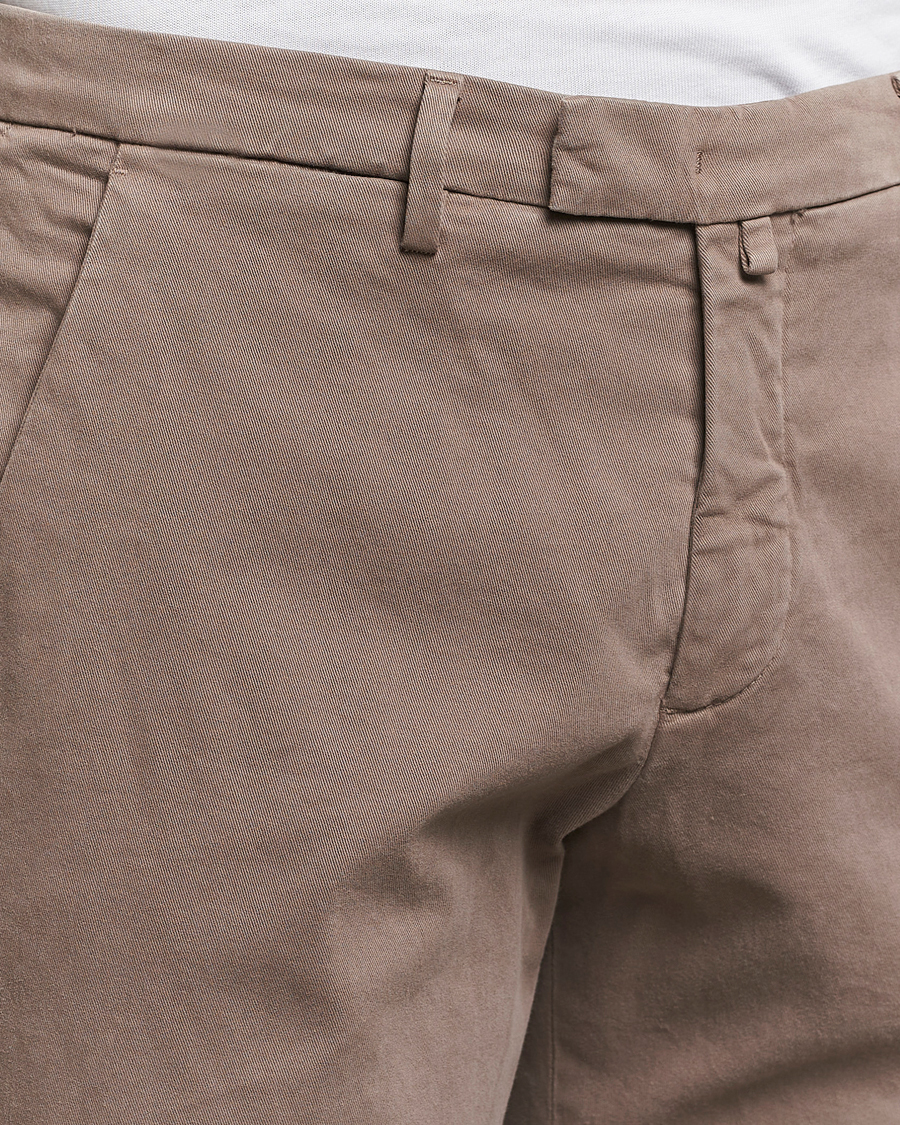 Uomini | Pantaloni | Briglia 1949 | Slim Fit Cotton Stretch Chino Taupe