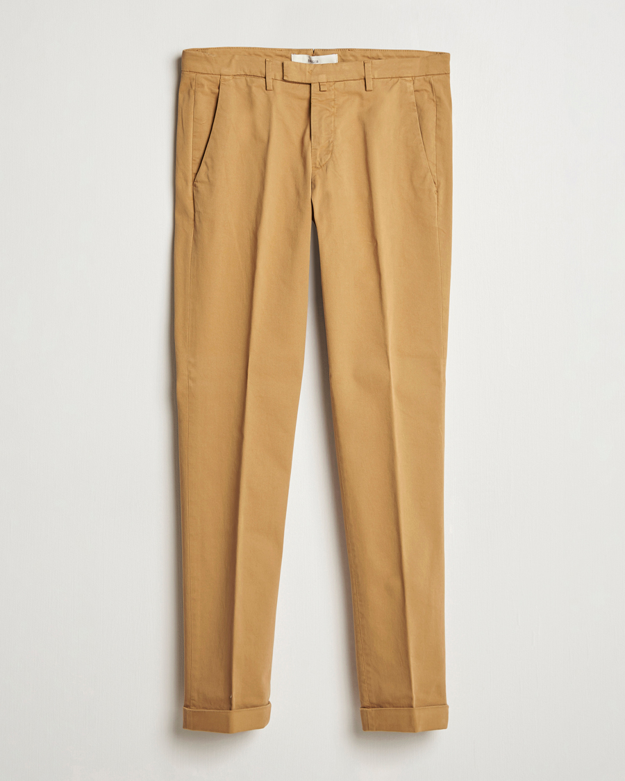 Uomini | Pantaloni | Briglia 1949 | Slim Fit Cotton Stretch Chino Camel