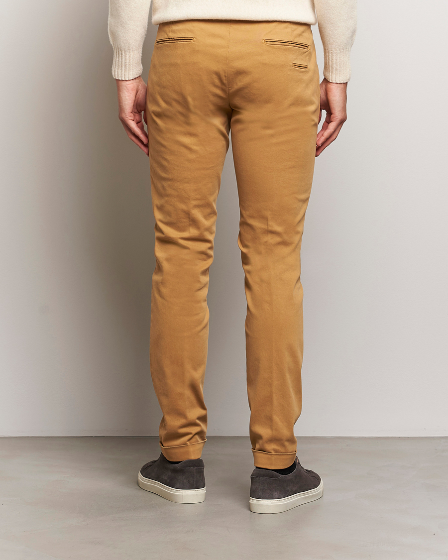 Uomini | Pantaloni | Briglia 1949 | Slim Fit Cotton Stretch Chino Camel