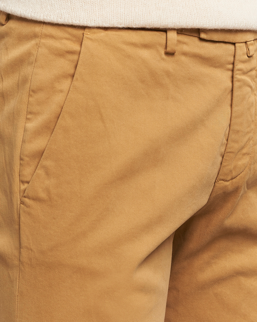 Uomini | Pantaloni | Briglia 1949 | Slim Fit Cotton Stretch Chino Camel