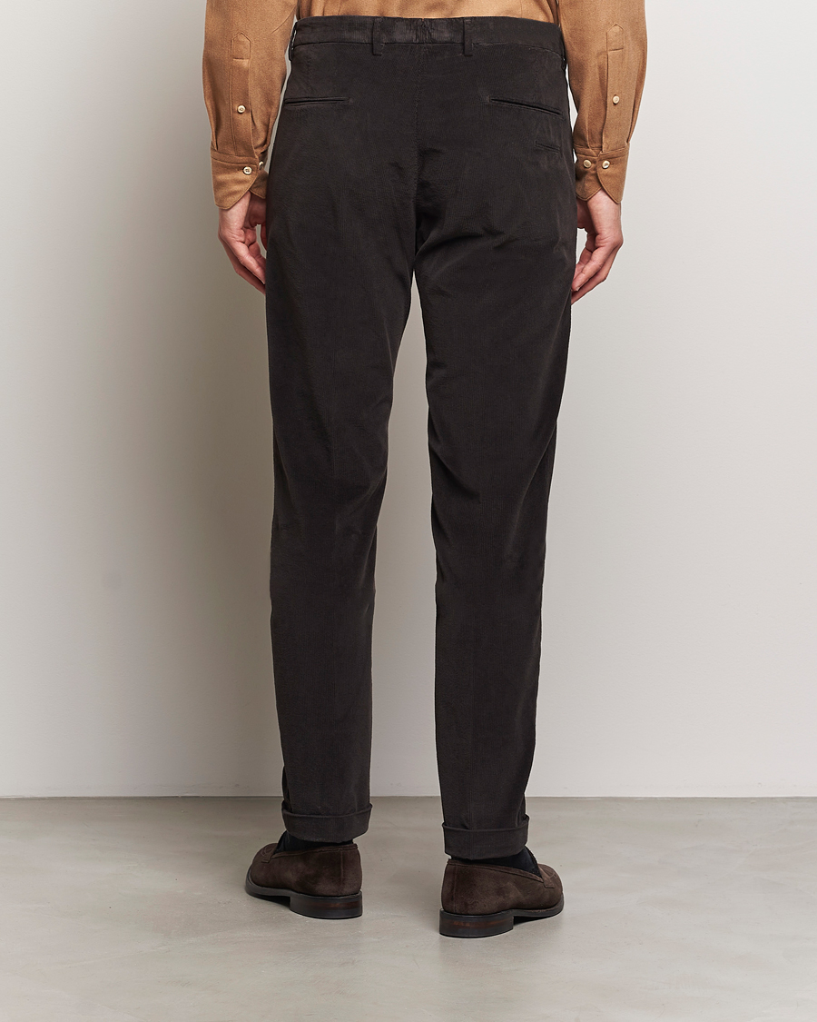 Uomini | Pantaloni | Briglia 1949 | Slim Fit Corduroy Trousers Dark Brown
