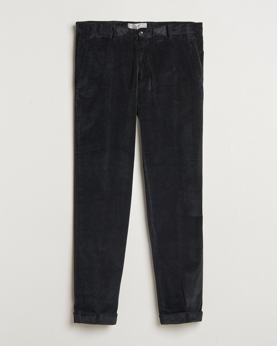 Uomini | Pantaloni | Briglia 1949 | Easy Fit Corduroy Trousers Black