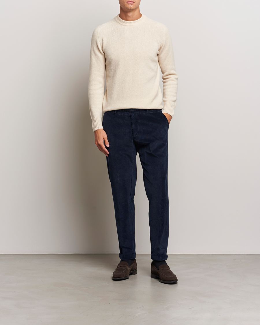 Uomini | Pantaloni | Briglia 1949 | Easy Fit Corduroy Trousers Navy