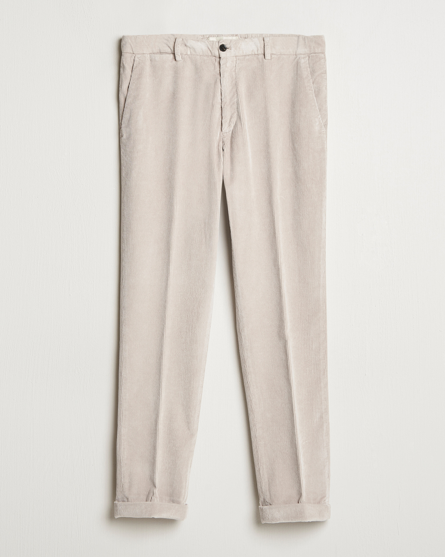 Uomini | Pantaloni | Briglia 1949 | Easy Fit Corduroy Trousers Beige