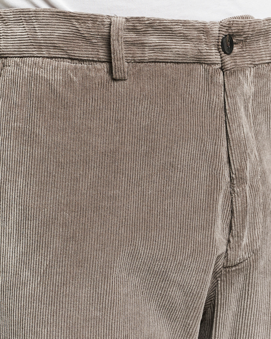 Uomini | Pantaloni | Briglia 1949 | Easy Fit Corduroy Trousers Taupe