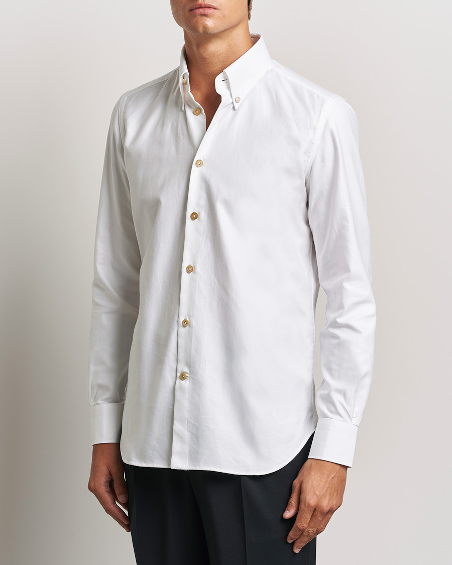 Uomini | Camicie | Kiton | Slim Fit Button Down Oxford Shirt White