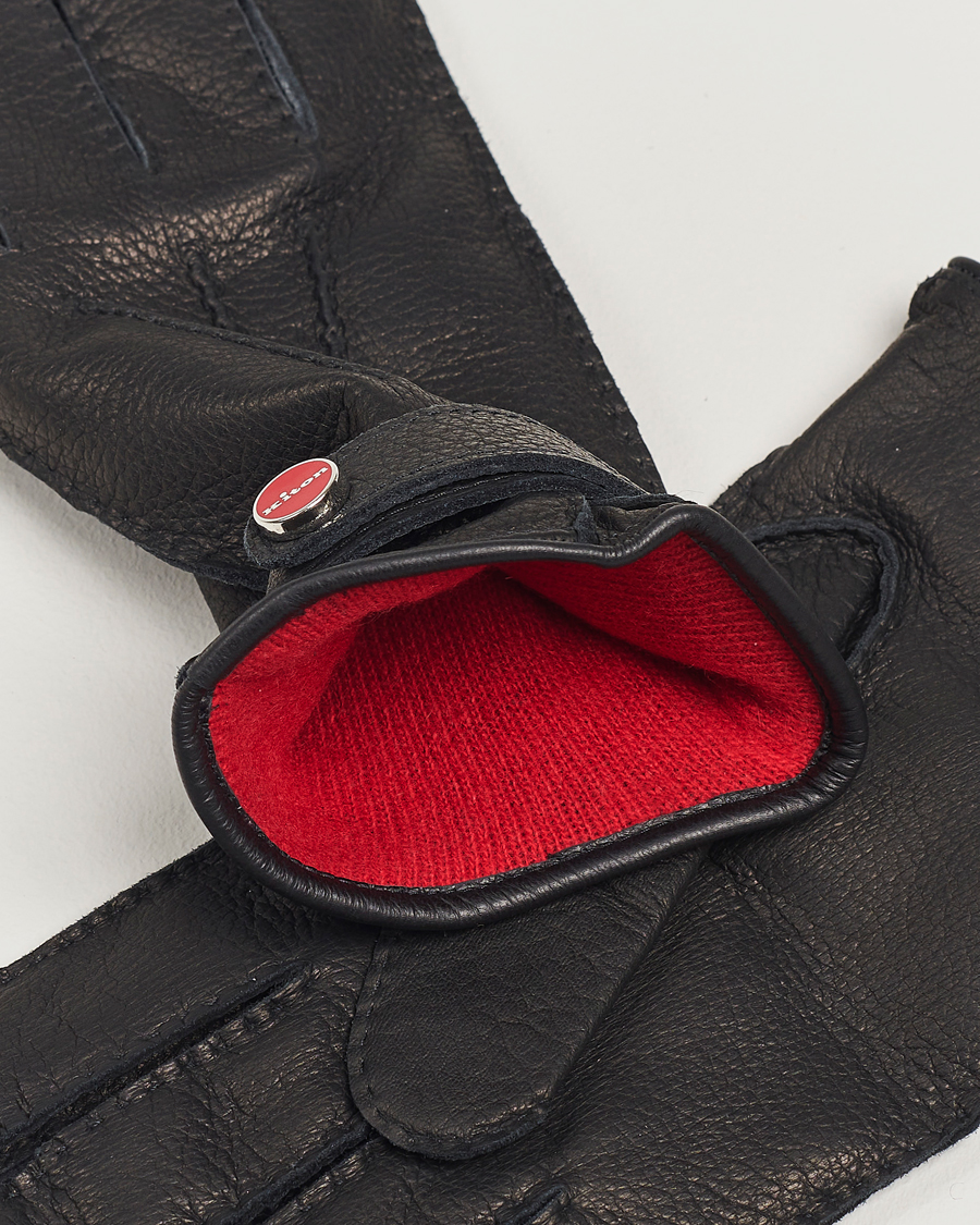 Uomini | Kiton Grain Leather Gloves Black | Kiton | Grain Leather Gloves Black