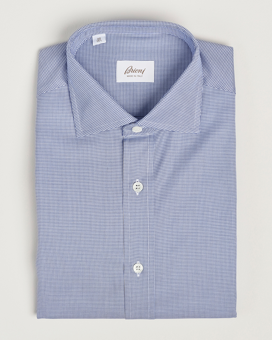 Uomini | Camicie | Brioni | Slim Fit Micro Structure Dress Shirt Light Blue