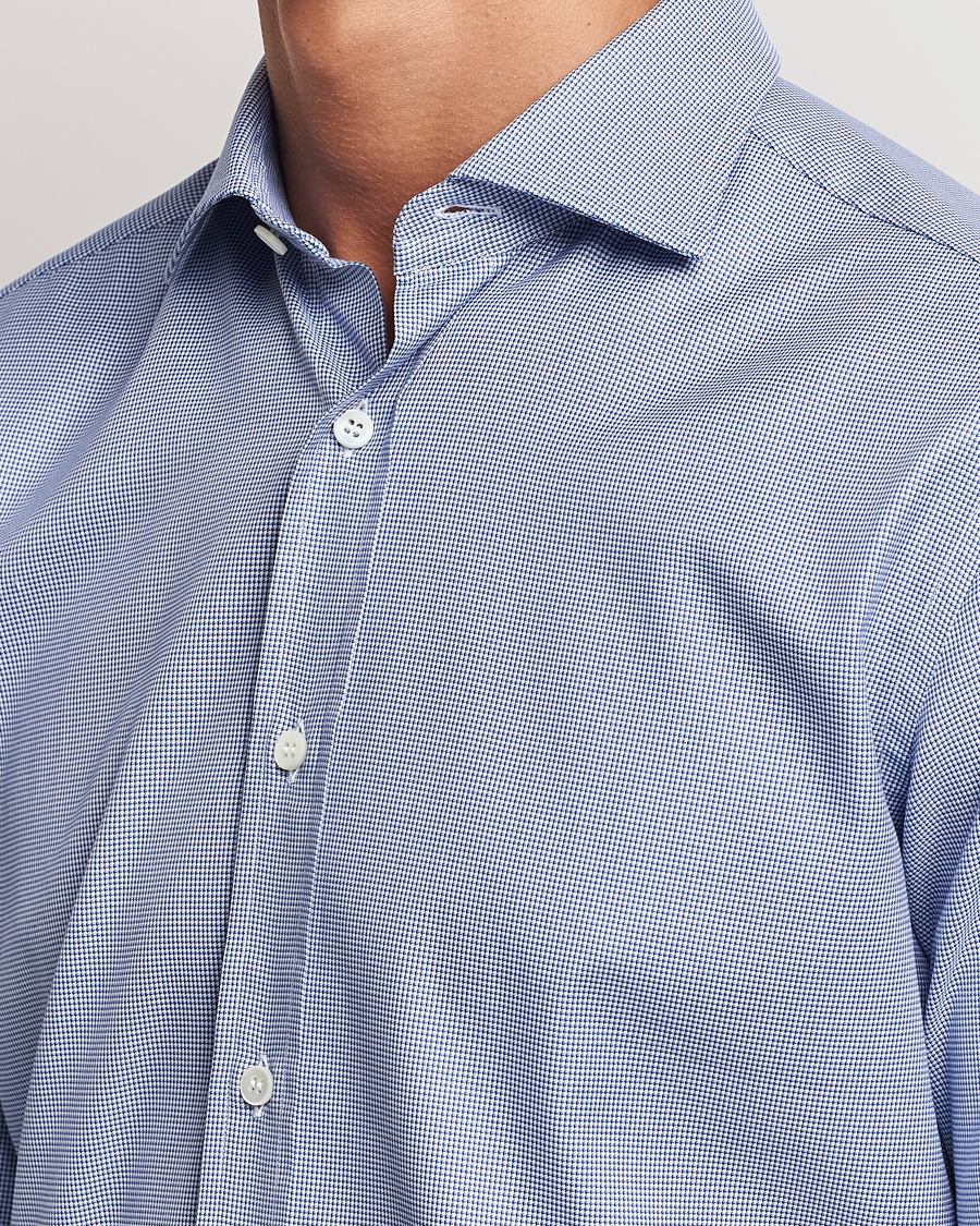 Uomini | Camicie | Brioni | Slim Fit Micro Structure Dress Shirt Light Blue