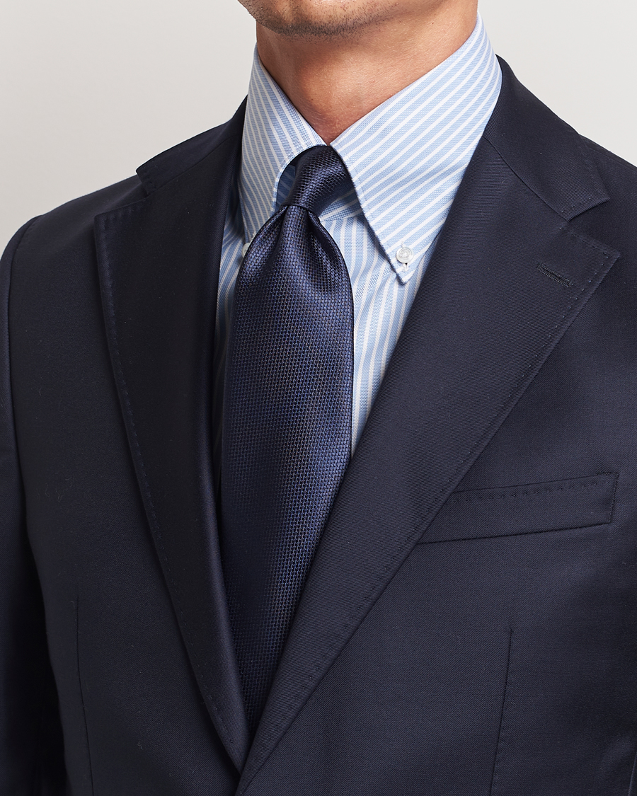 Uomini | Brioni Jacquard Silk Tie Navy | Brioni | Jacquard Silk Tie Navy