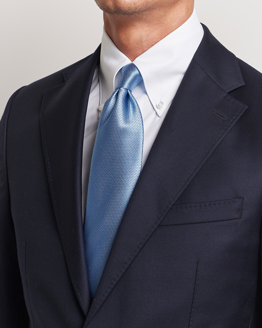 Uomini | Brioni Jacquard Silk Tie Light Blue | Brioni | Jacquard Silk Tie Light Blue