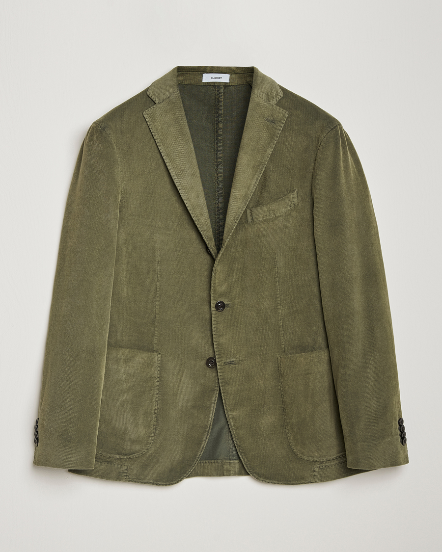 Uomini | Blazers | Boglioli | K Jacket Corduroy Blazer Dark Green