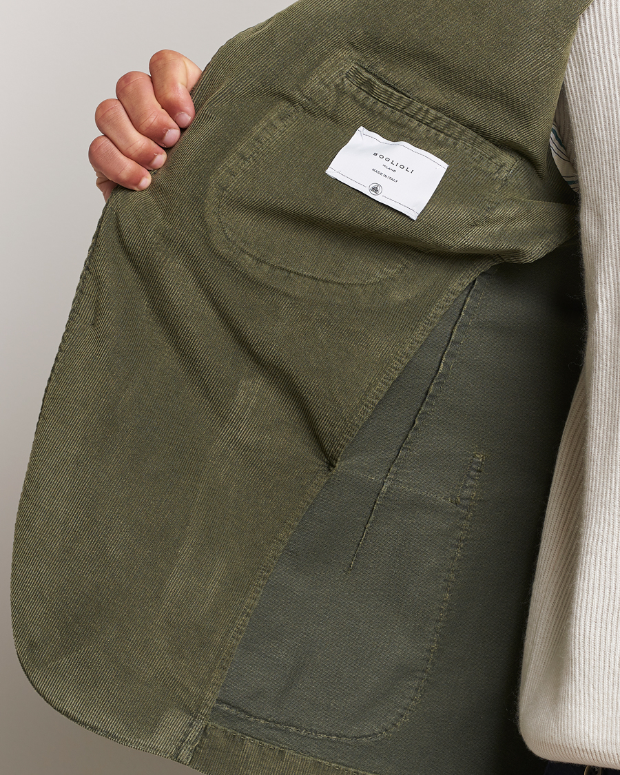 Uomini | Blazers | Boglioli | K Jacket Corduroy Blazer Dark Green