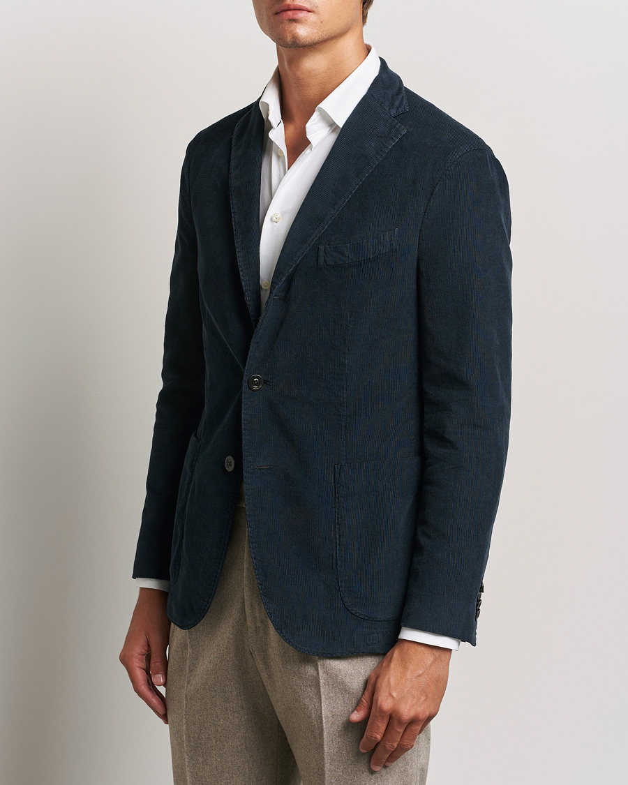 Uomini | Blazers | Boglioli | K Jacket Corduroy Blazer Navy