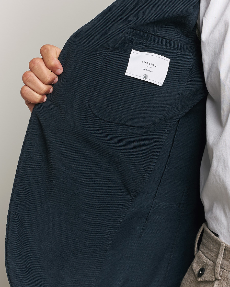 Uomini | Blazers | Boglioli | K Jacket Corduroy Blazer Navy