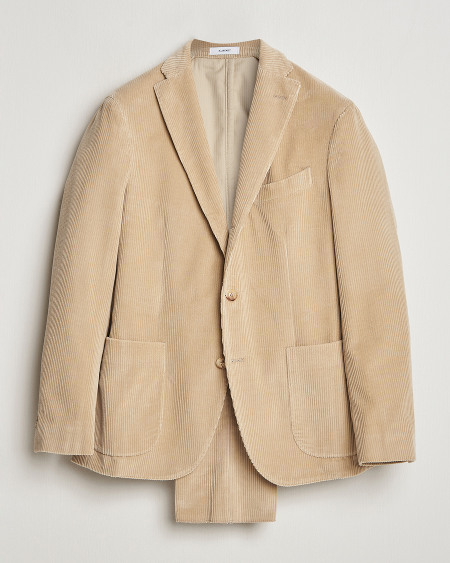 Uomini | Abiti | Boglioli | K Jacket Wale Corduroy Suit Beige