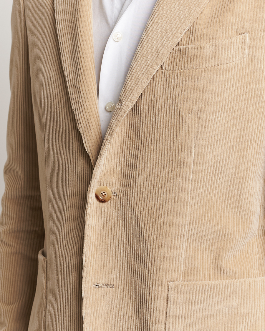 Uomini | Abiti | Boglioli | K Jacket Wale Corduroy Suit Beige