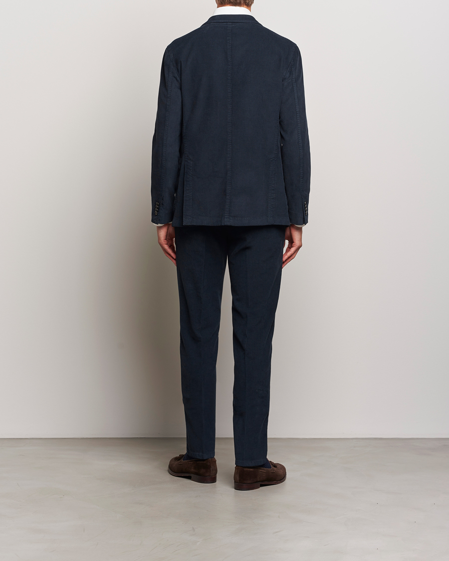 Uomini | Abiti | Boglioli | K Jacket Baby Corduroy Suit Navy