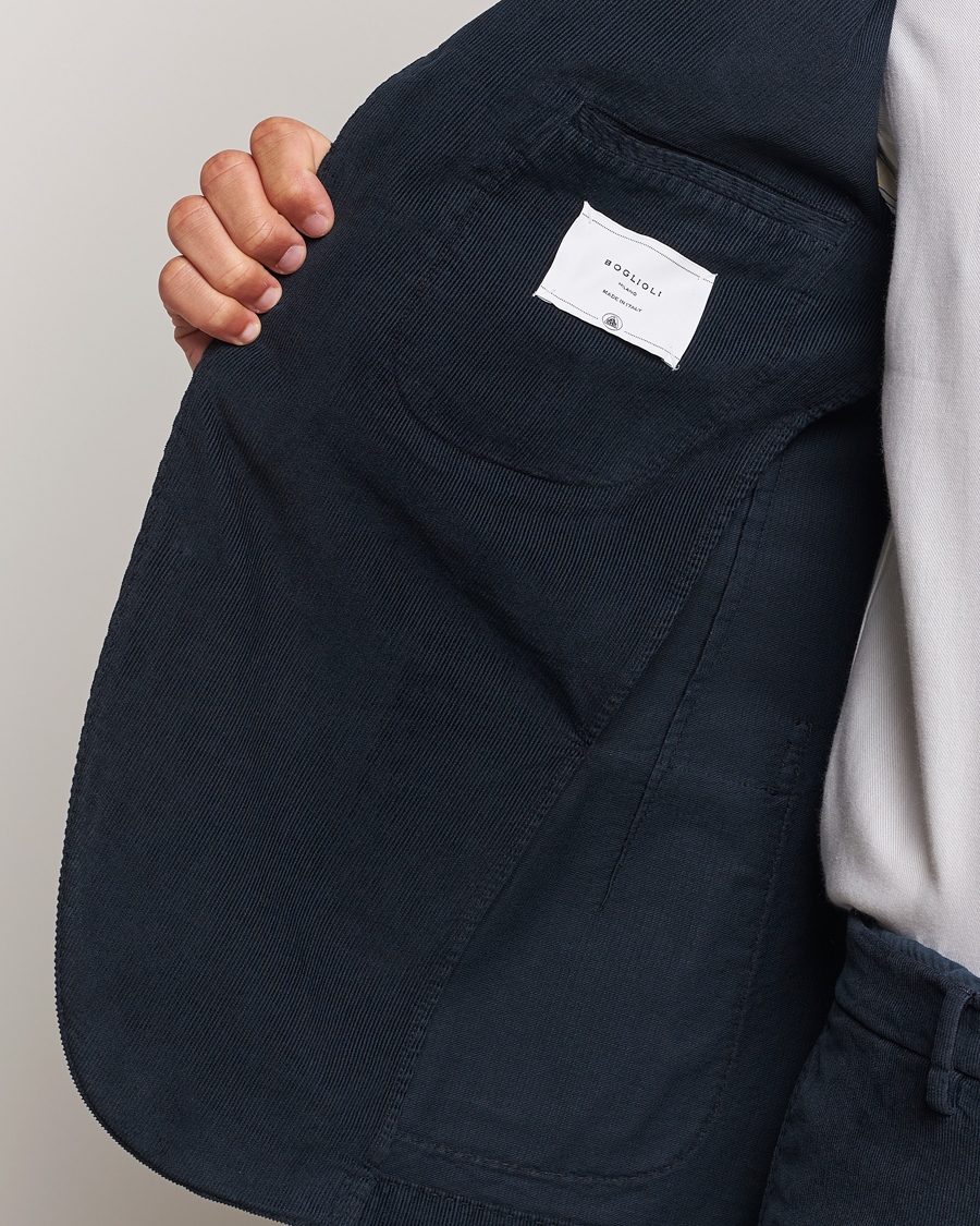 Uomini | Abiti | Boglioli | K Jacket Baby Corduroy Suit Navy