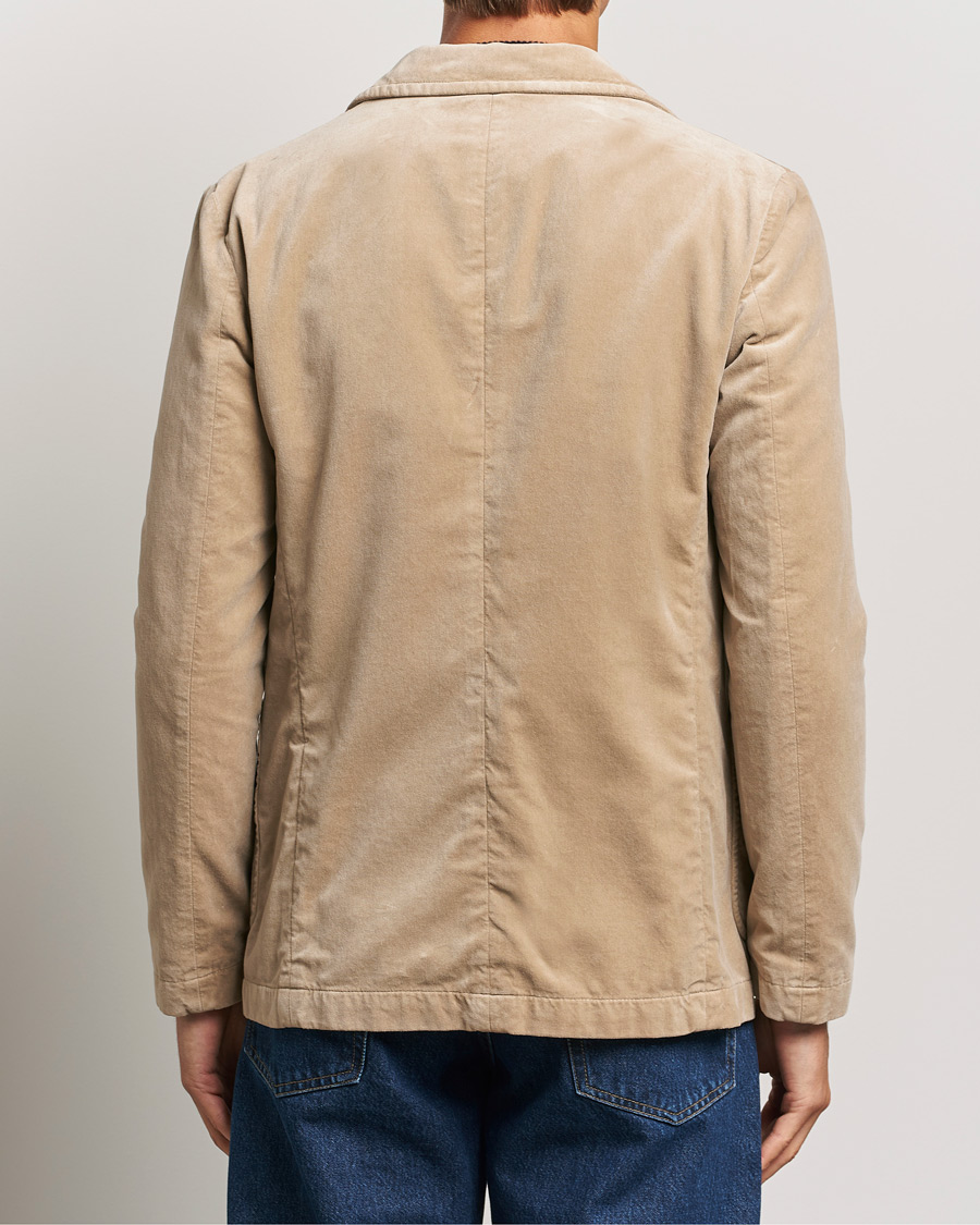 Uomini | Blazers | Aspesi | Velvet Casual Jacket Beige