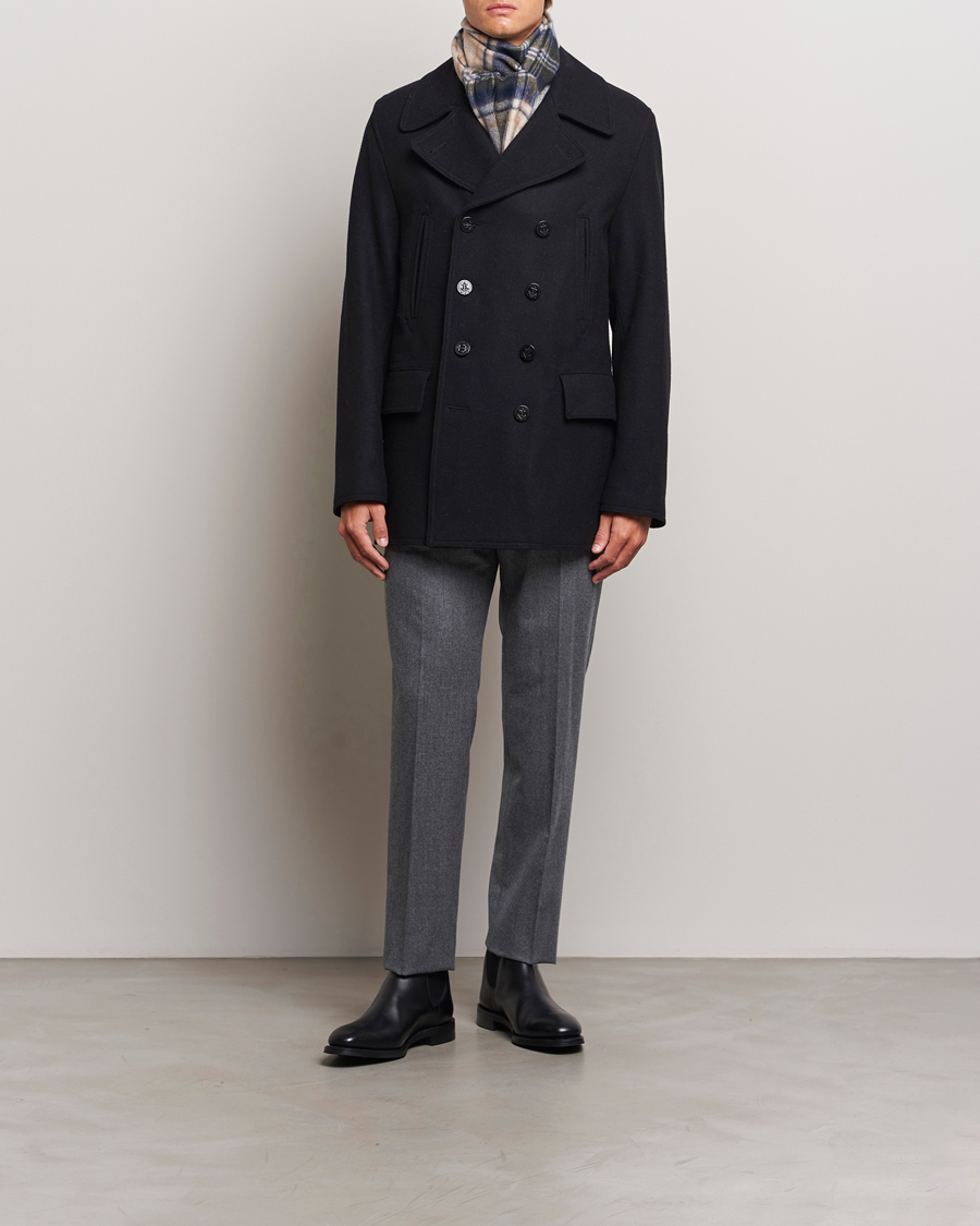 Uomini | Giacche | Gloverall | Churchill Reefer Peacoat Black