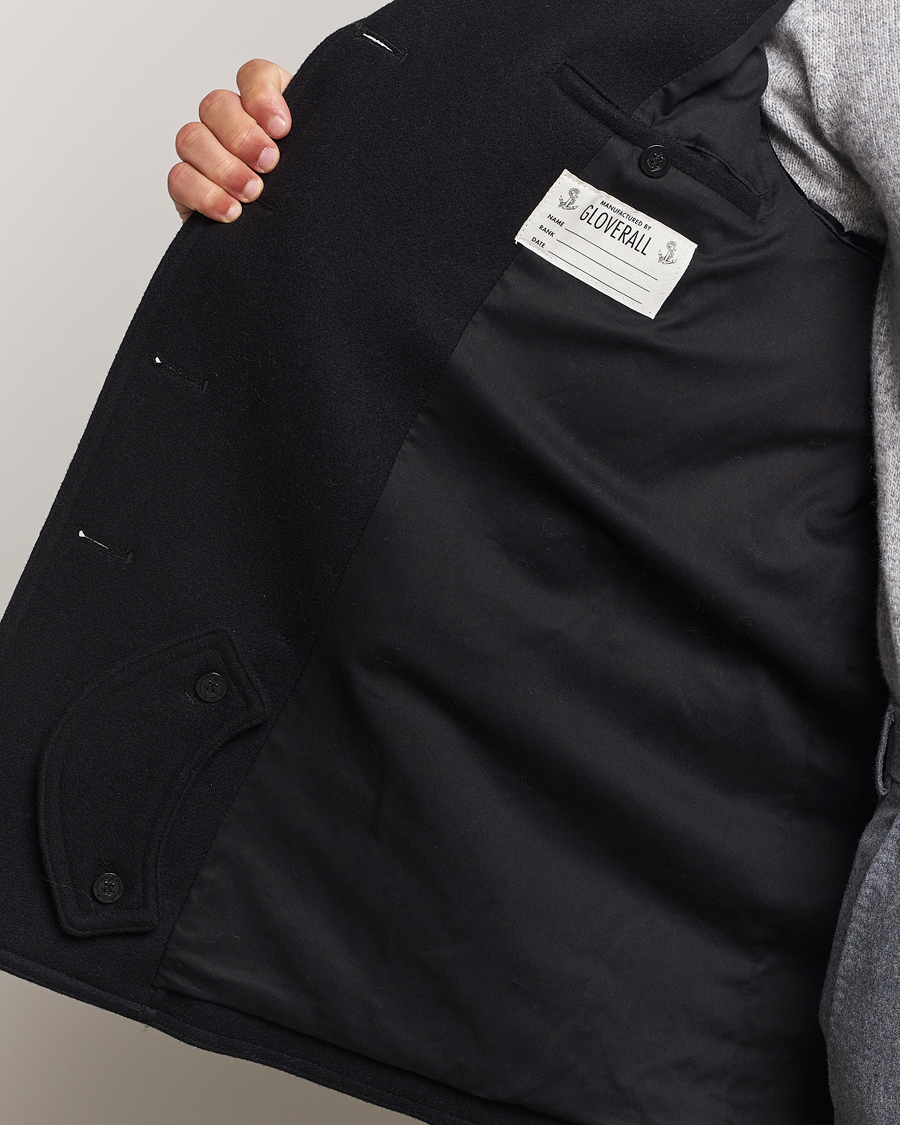 Uomini | Giacche | Gloverall | Churchill Reefer Peacoat Black
