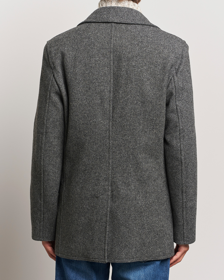 Uomini | Giacche | Gloverall | Churchill Reefer Peacoat Grey