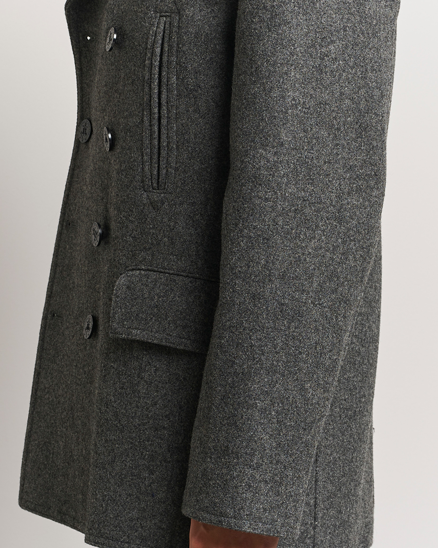 Uomini | Giacche | Gloverall | Churchill Reefer Peacoat Grey