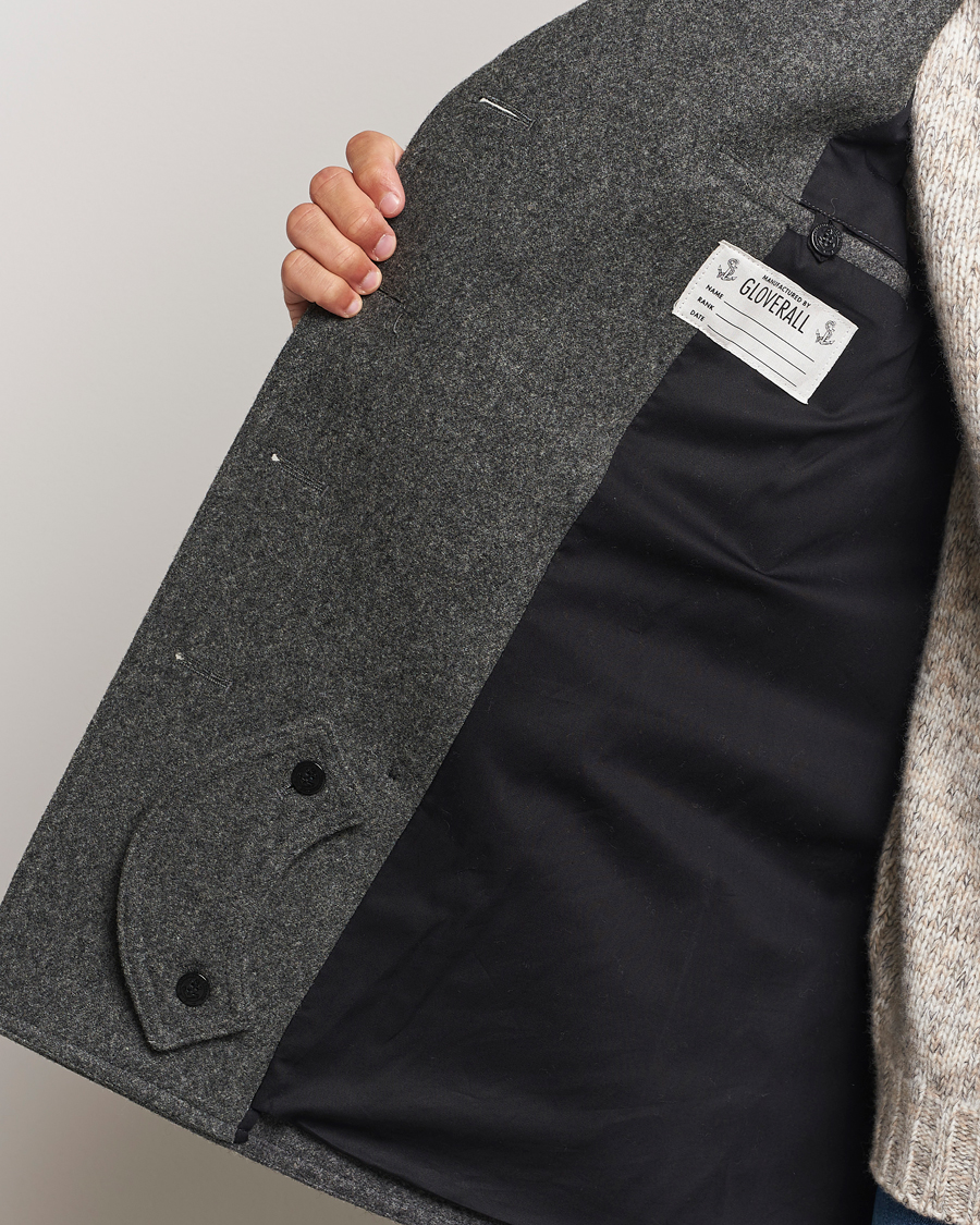 Uomini | Giacche | Gloverall | Churchill Reefer Peacoat Grey