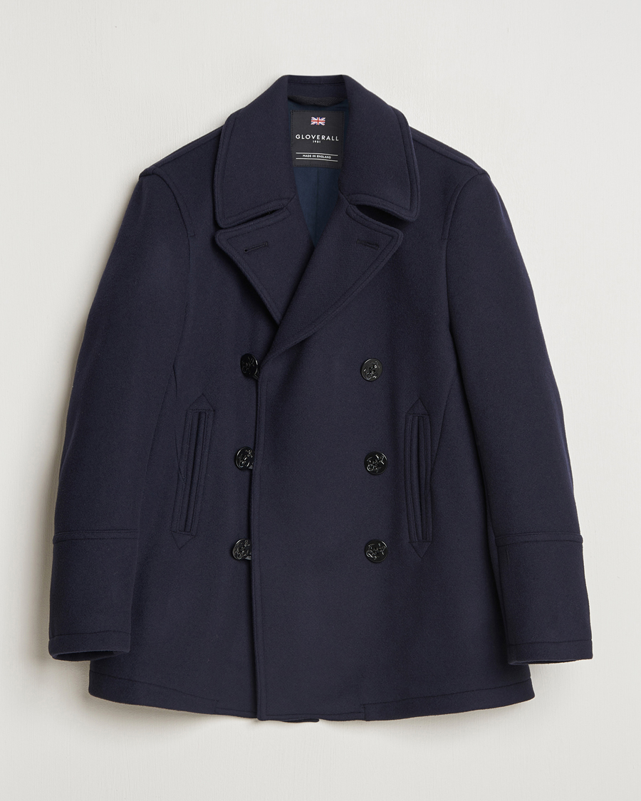 Uomini | Giacche | Gloverall | Tennyson Peacoat Navy