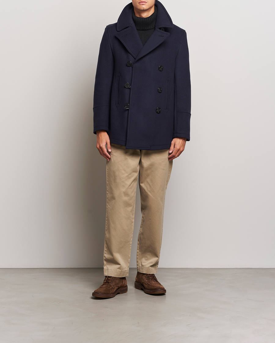 Uomini | Giacche | Gloverall | Tennyson Peacoat Navy