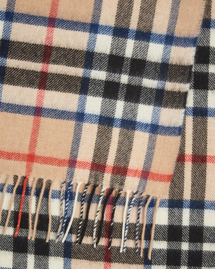 Uomini | Gloverall Lambswool Scarf Camel Check | Gloverall | Lambswool Scarf Camel Check