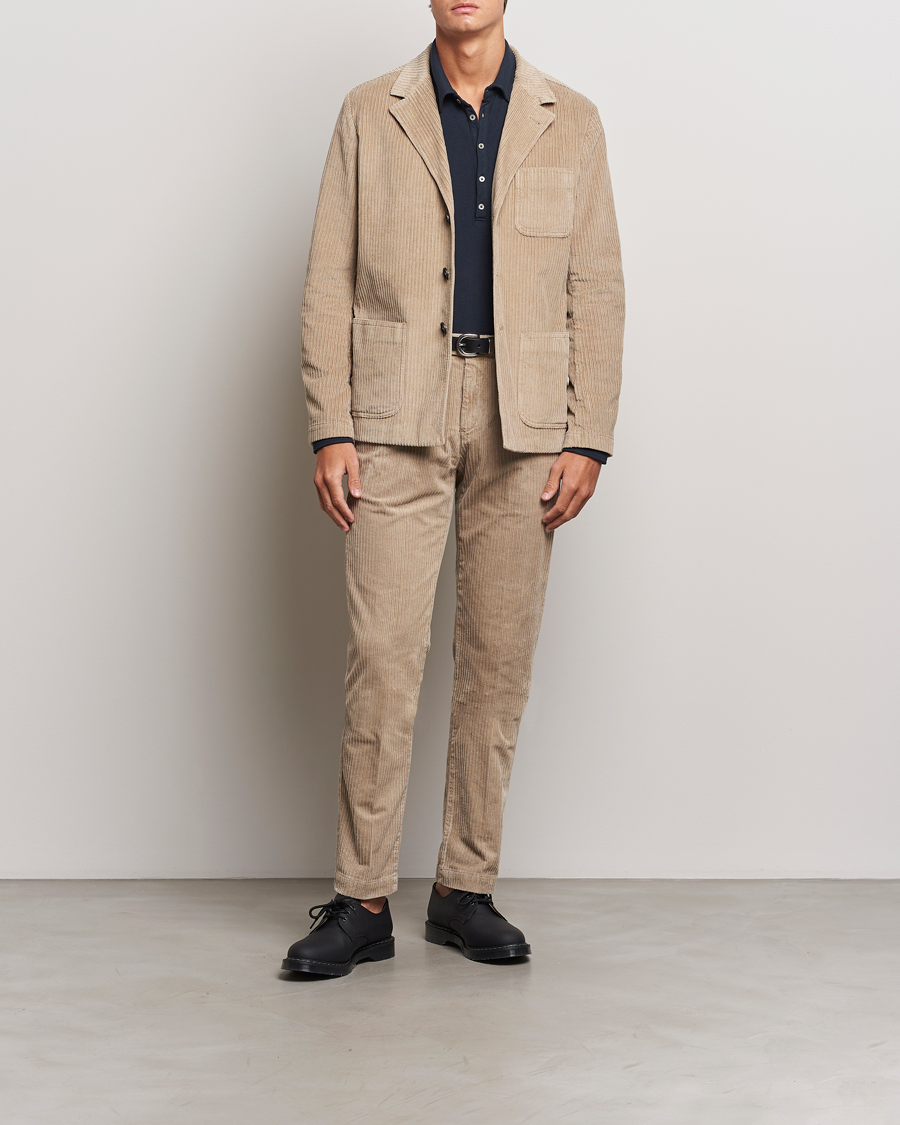Uomini | Giacche | Massimo Alba | Baglietto Wale Corduroy Jacket Beige