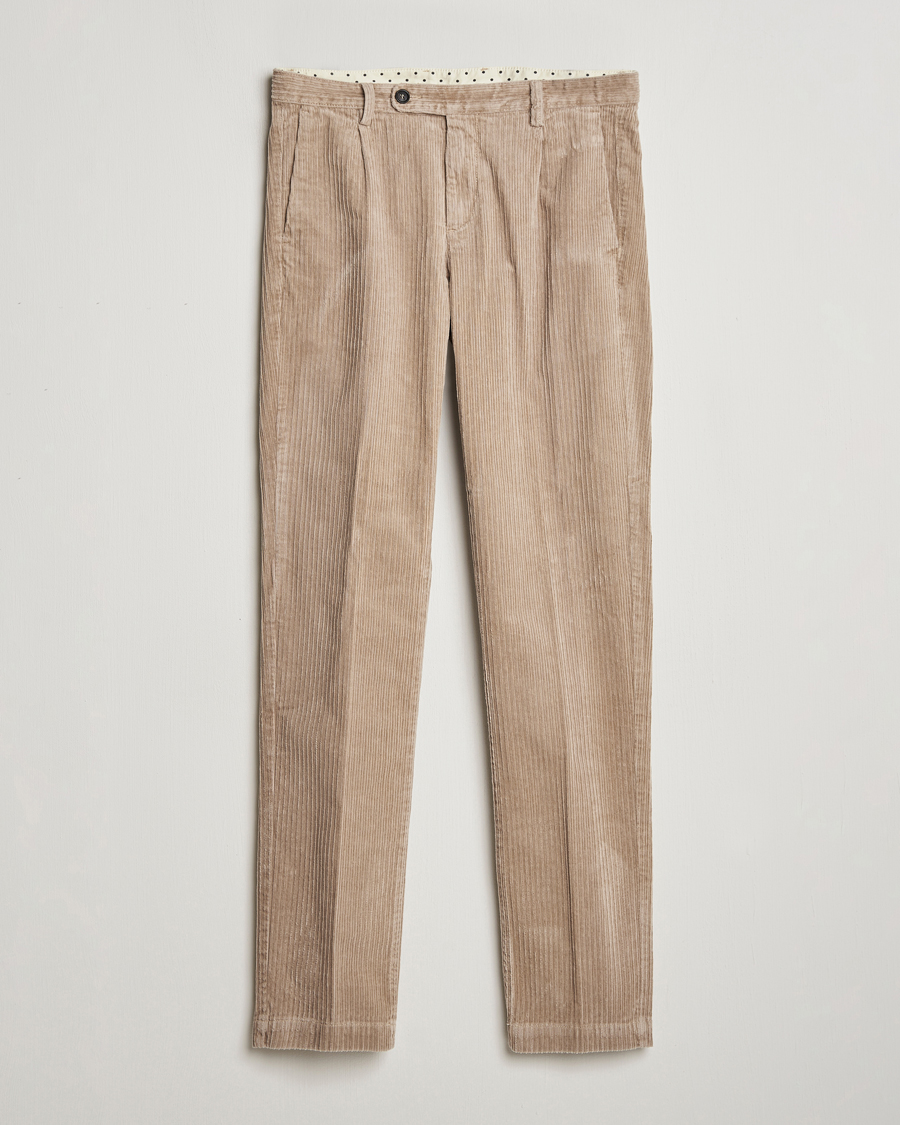 Uomini | Pantaloni | Massimo Alba | Ionio Wale Corduroy Trousers Beige