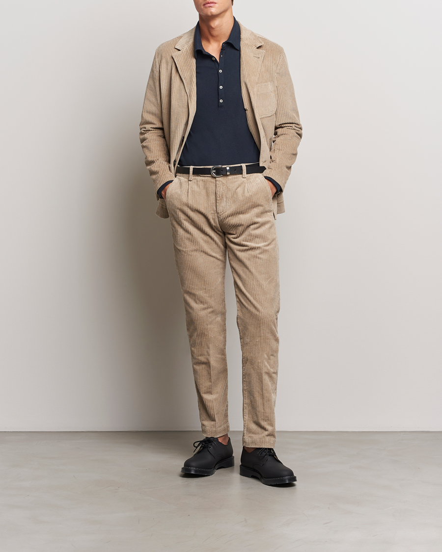 Uomini | Pantaloni | Massimo Alba | Ionio Wale Corduroy Trousers Beige