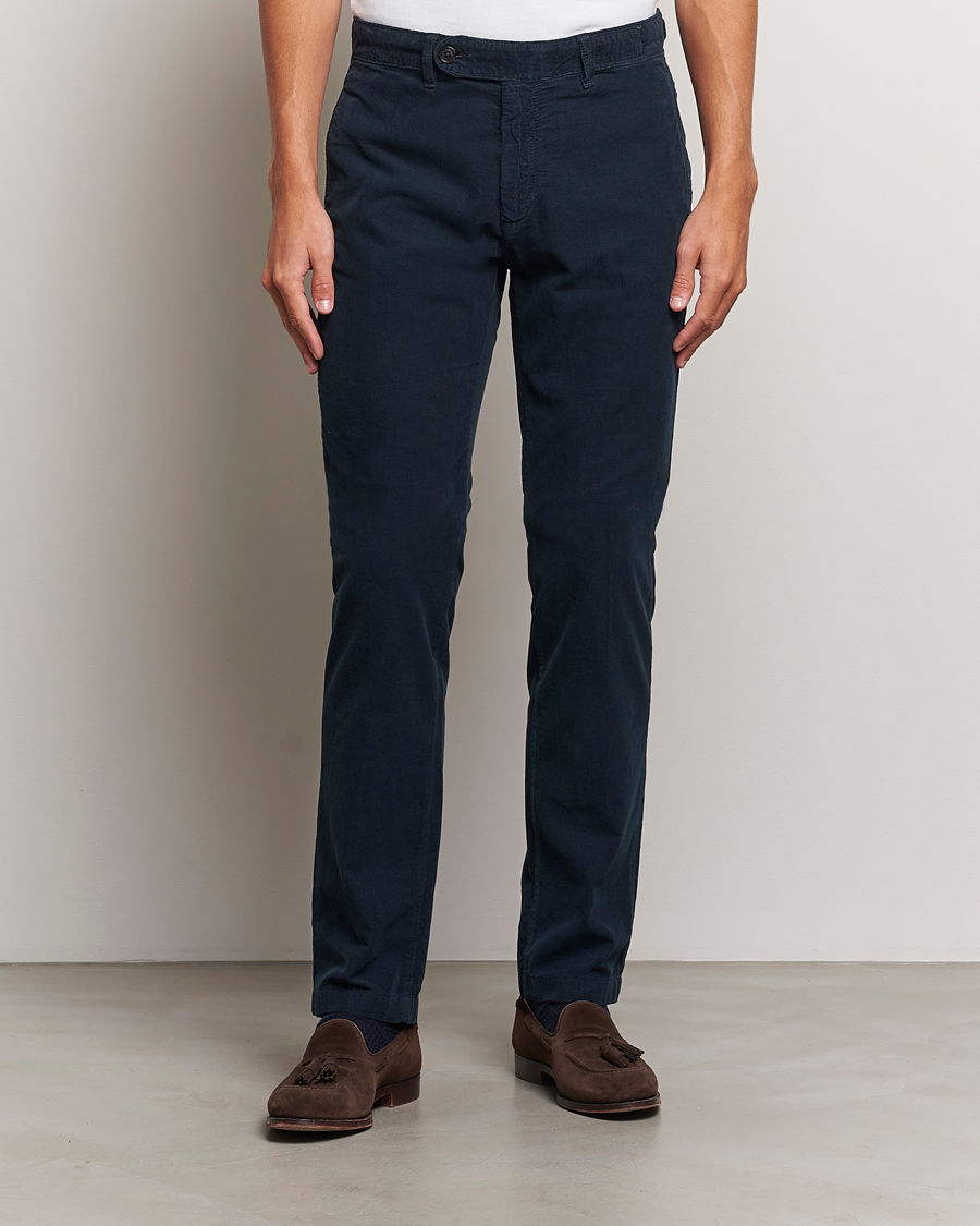 Uomini | Pantaloni | Massimo Alba | Baby Corduroy Trousers Navy