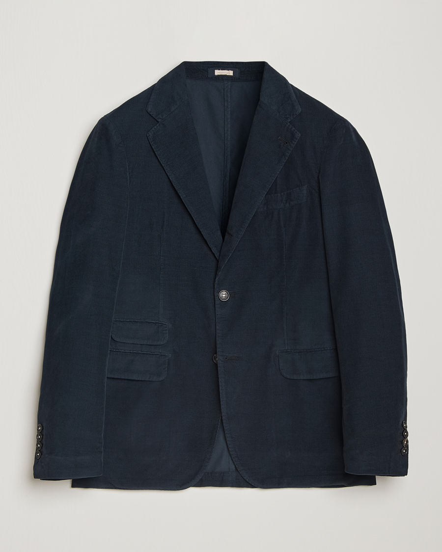 Uomini | Blazers | Massimo Alba | Baby Corduroy Blazer Navy
