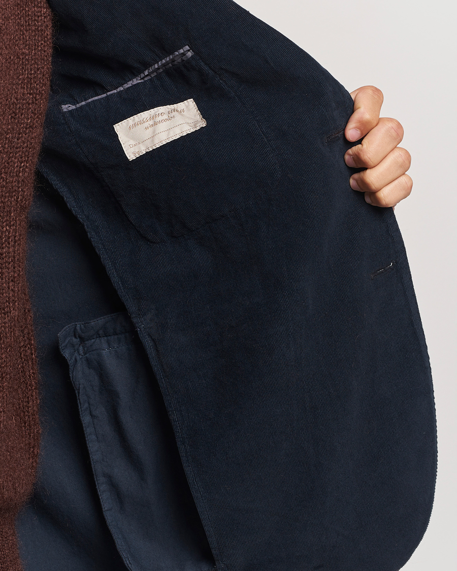 Uomini | Blazers | Massimo Alba | Baby Corduroy Blazer Navy