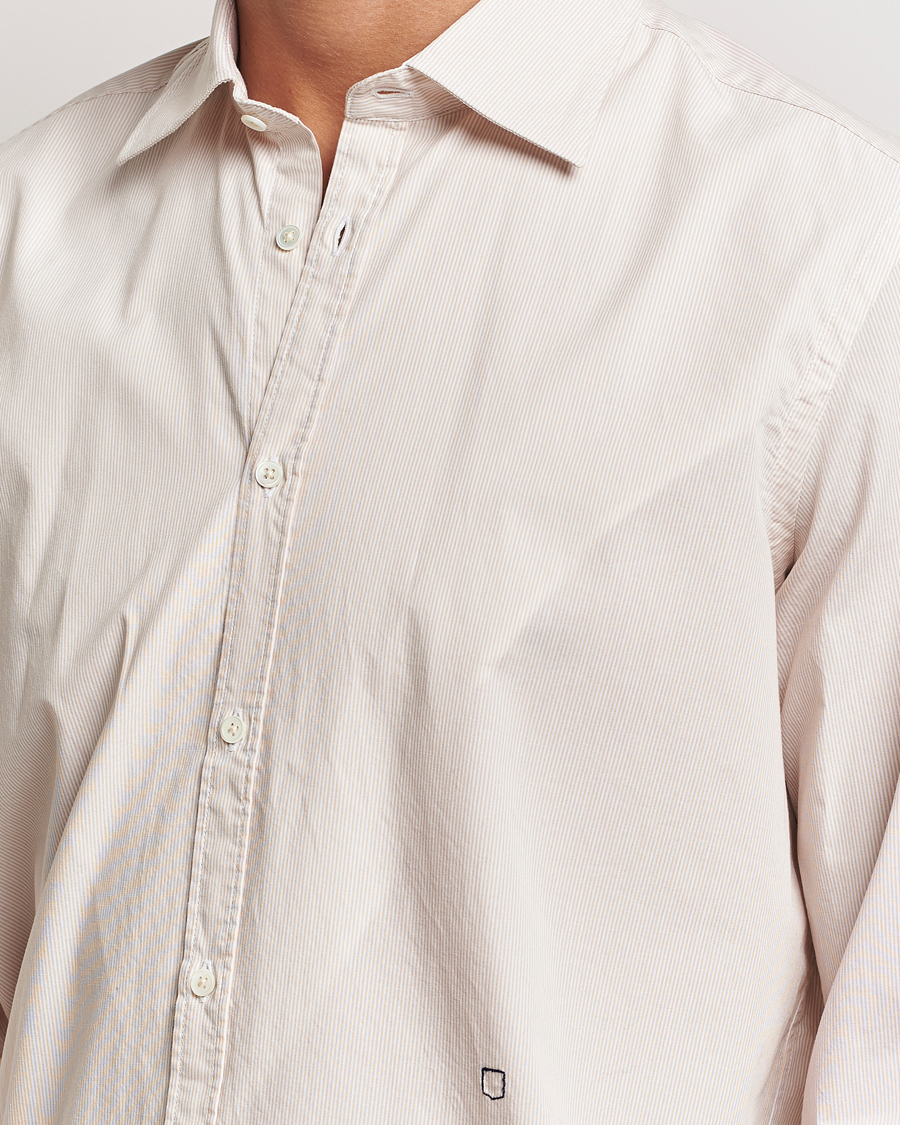 Uomini | Camicie | Massimo Alba | Genova Casual Shirt Beige Stripe