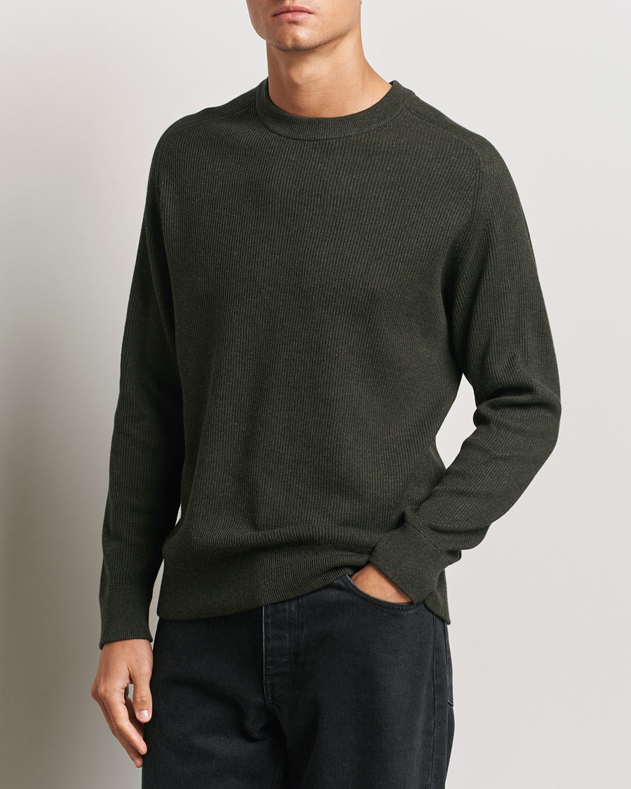 Uomini | Maglieria | NN07 | Kevin Cotton Knitted Sweater Dark Army